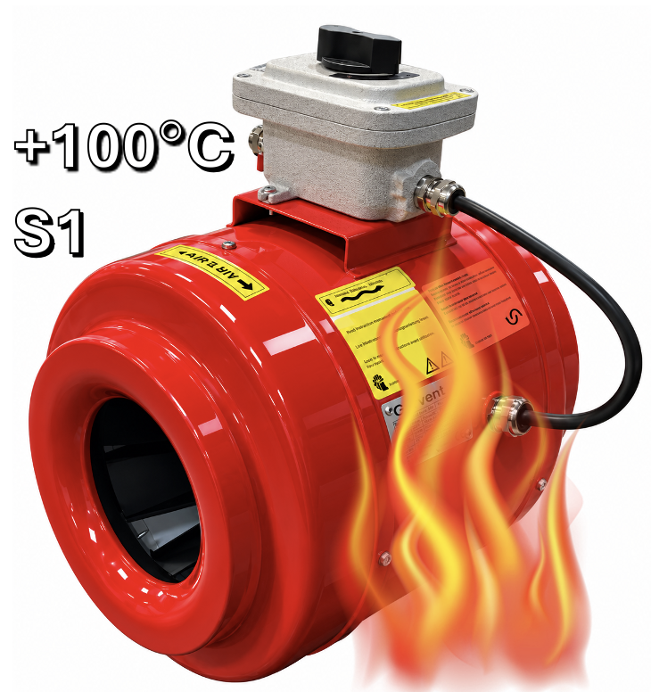 Duct Fans for +100°C Applications