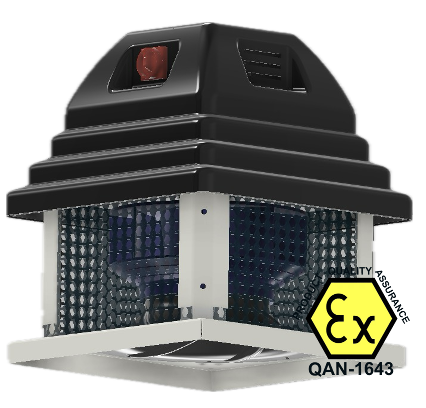Patlayıcı Gazlar için Yatay Atışlı Çatı Fanı